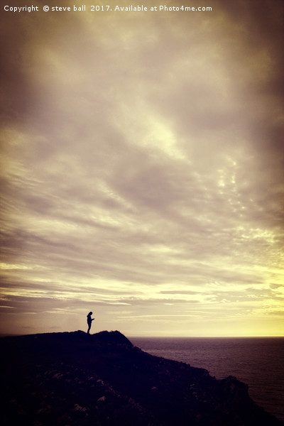 Pennard Cliffs sunset Picture Board by steve ball