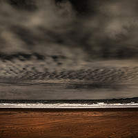 Buy canvas prints of Dark clouds over Swansea Bay by steve ball