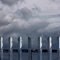Buy canvas prints of Metal fence by steve ball