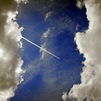 Buy canvas prints of Jet trail by steve ball