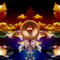 Buy canvas prints of Music speaker kaleidoscope by steve ball