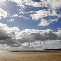 Buy canvas prints of Swansea beach and sky by steve ball