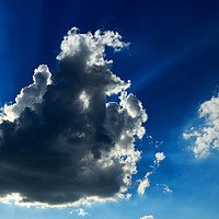 Buy canvas prints of sunbeams and clouds by Gennady Kurinov