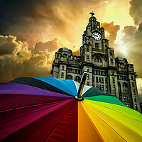 Buy canvas prints of Stormy Liverpool by Alan Dow