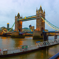 Buy canvas prints of Tower Bridge Panorama by Owen Gee