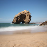 Buy canvas prints of Beach with big rock  by nuno valadas