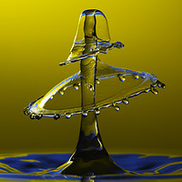 Buy canvas prints of A double water drop collision by Paul Allen
