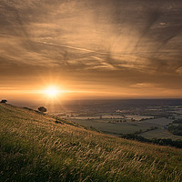 Buy canvas prints of Ditchling Beacon Sunset by Pablo Rodriguez