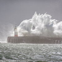 Buy canvas prints of Newhaven Lighthouse Storm by Pablo Rodriguez