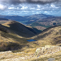 Buy canvas prints of View From the Summit of Scafell Pike by Carl Blackburn