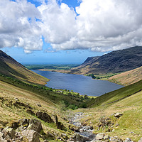 Buy canvas prints of Wast Water From Scafell Pike by Carl Blackburn