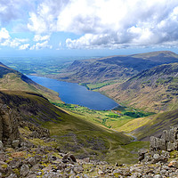 Buy canvas prints of Wast Water Panorama by Carl Blackburn
