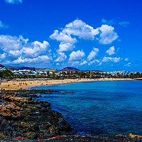 Buy canvas prints of Costa Teguise Beach by Zac Magner