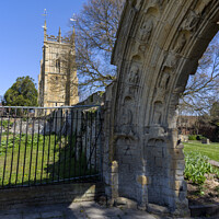 Buy canvas prints of Stone archway, Abbey gardens, Evesham, Worcestershire, England,  by Joy Walker