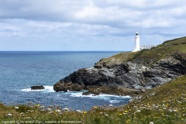 The lighthouse at Trevose Head, North Cornwall, UK Picture Board by Joy Walker