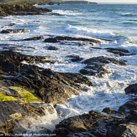 Buy canvas prints of A view of Constantine bay, Cornwall, England, UK by Joy Walker