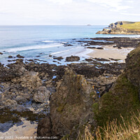 Buy canvas prints of A view along the Cornish coast  by Joy Walker