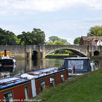 Buy canvas prints of Ancient bridge in Abingdon, Oxfordshire, England, UK by Joy Walker