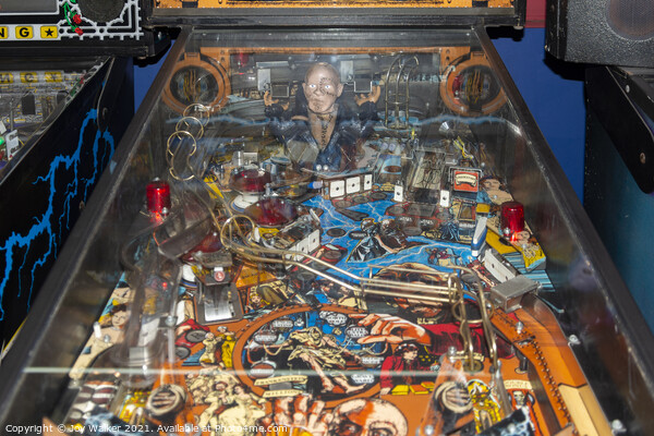 A pinball machine Picture Board by Joy Walker