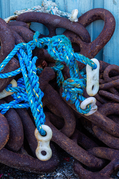 Fishing ropes and chains Picture Board by Joy Walker