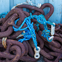 Buy canvas prints of fishing gear including chains and ropes by Joy Walker