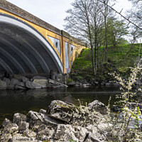 Buy canvas prints of Road bridge over the river Lune, Cumbria, UK. by Joy Walker
