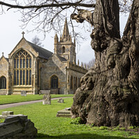 Buy canvas prints of St Lawrence church in Evesham, Worcestershire by Joy Walker