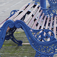 Buy canvas prints of Swanage Pier Benches by Joy Walker
