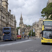 Buy canvas prints of A view of the High Street, Oxford, England, UK by Joy Walker