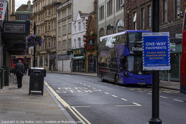 A view of George Street, Oxford, UK during the Covid 19 epidemic Picture Board by Joy Walker