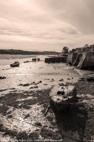 A view of a beached boat at Appledore, Devon Picture Board by Joy Walker