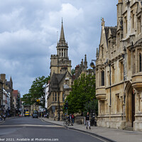 Buy canvas prints of A view of the High Street in Oxford, England UK by Joy Walker