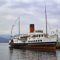 Buy canvas prints of PADDLE STEAMER MAID OF THE LOCH by Sue Wood