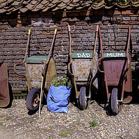 Buy canvas prints of Wheelbarrow for DAD and MUM by Sue Wood