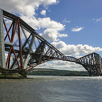 Buy canvas prints of Scotland's Forth Rail Bridge under wraps by Sue Wood