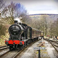 Buy canvas prints of Steam train 43924, WHISTLE by Sue Wood