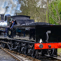 Buy canvas prints of Steam train 1300 reversing, loaded with coal. by Sue Wood