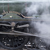 Buy canvas prints of steam train wheels by Sue Wood