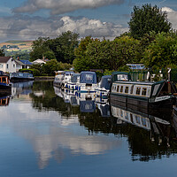 Buy canvas prints of Tranquility on the Leeds Liverpool Canal in Bingle by Ros Crosland