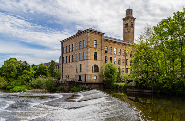Salts Mill in Saltaire, Yorkshire.  Picture Board by Ros Crosland