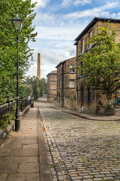 The cobbled streets of Saltaire, West Yorkshire.  Picture Board by Ros Crosland