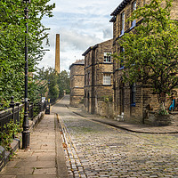 Buy canvas prints of The cobbled streets of Saltaire, West Yorkshire.  by Ros Crosland
