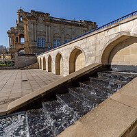 Buy canvas prints of Cartwright Hall and Mughal Water Garden in Lister  by Ros Crosland