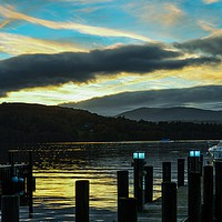 Buy canvas prints of Sunset over the Lake in Windermere by Elaine Dugdill