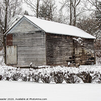 Buy canvas prints of Barn in snow by Jo Anne Keasler