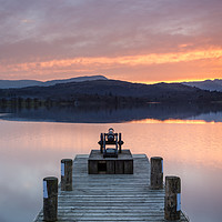 Buy canvas prints of Golden Glow Sunset, Windermere Jetty by Phil MacDonald