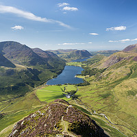 Buy canvas prints of Birds Eye View, Buttermere and Crummock Water by Phil MacDonald