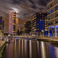 Buy canvas prints of Leeds Dock, Full Moon by Phil MacDonald
