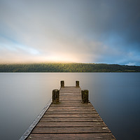 Buy canvas prints of Lake District Jetty, Summer 2013 by Phil MacDonald