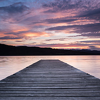 Buy canvas prints of Sunset Jetty, Windermere in the UK Lake District by Phil MacDonald